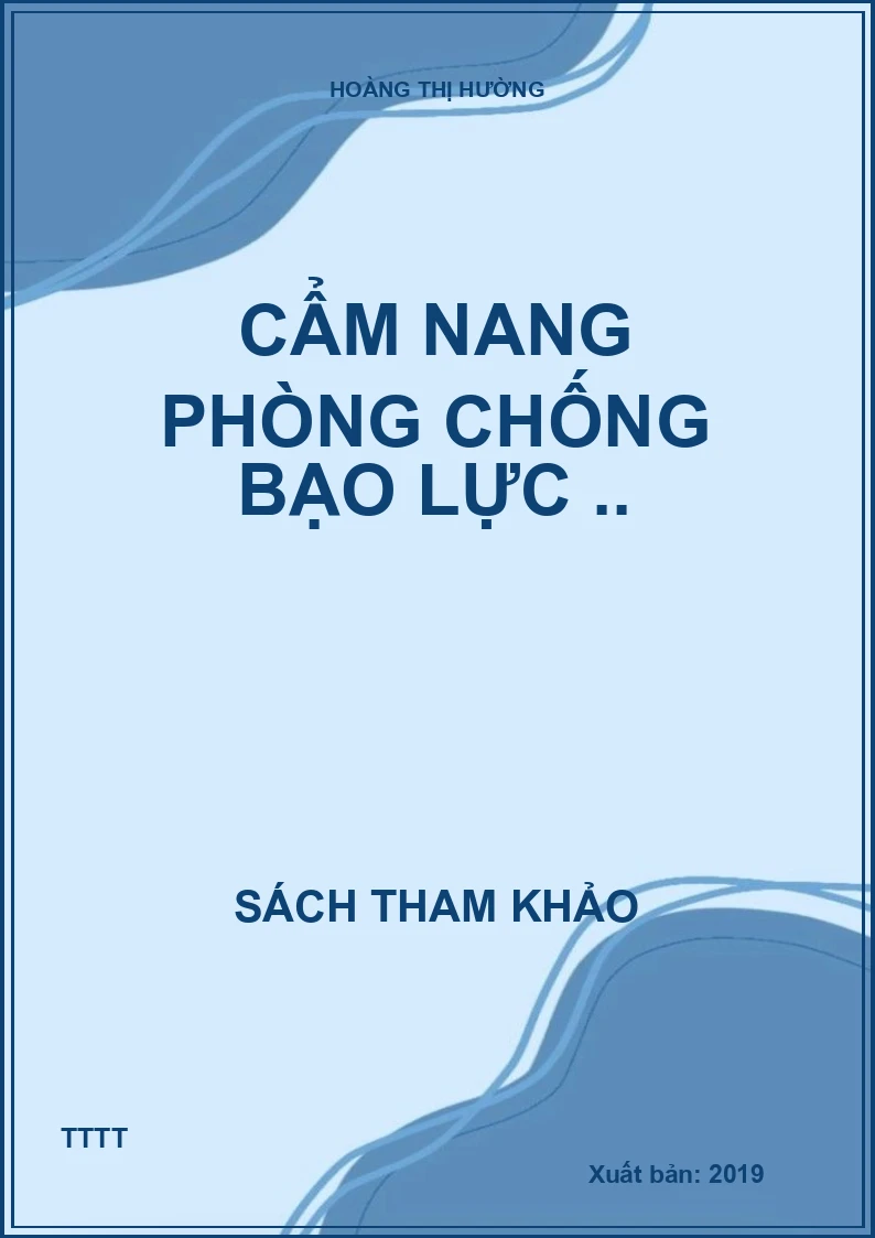 Cẩm nang phòng chống bạo lực ..