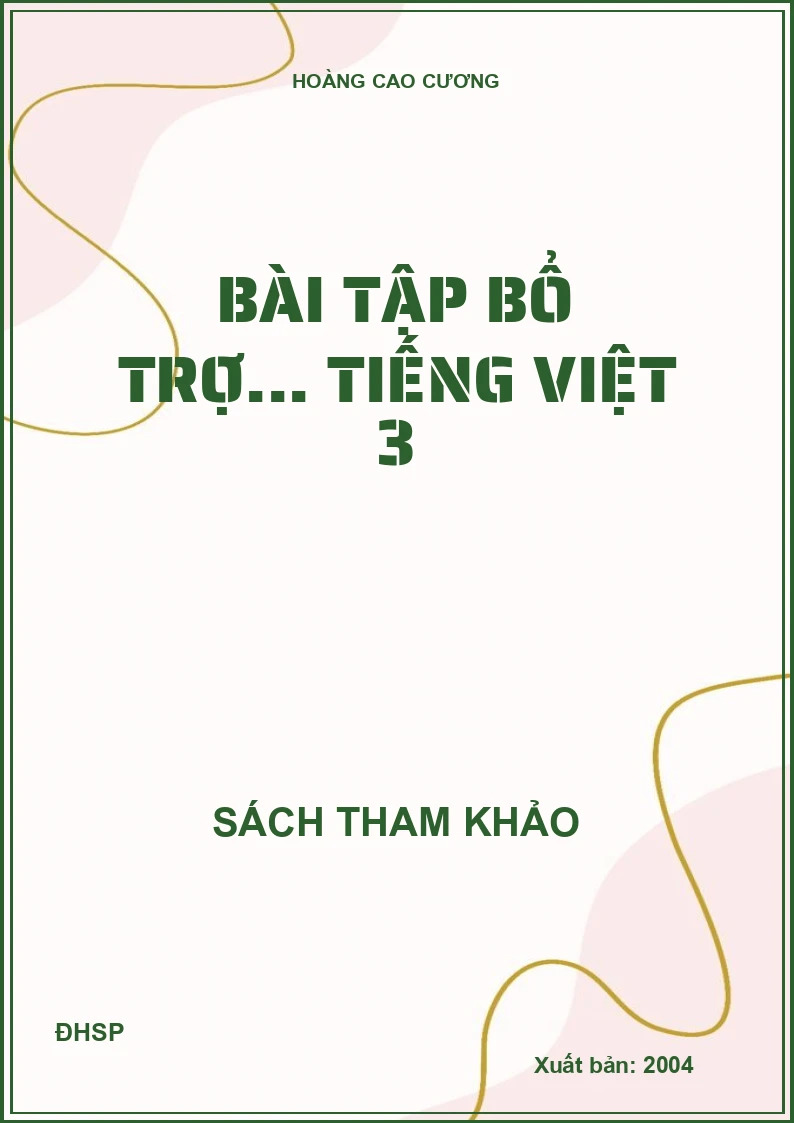 Bài tập bổ trợ... Tiếng Việt 3