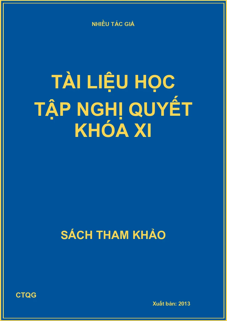 Tài liệu học tập nghị quyết khóa XI