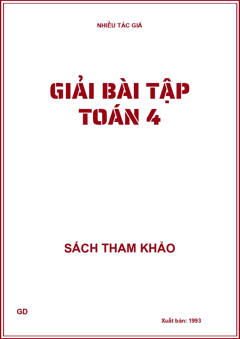 Giải bài tập Toán 4