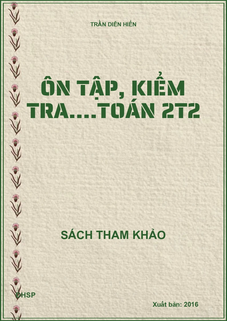 Ôn tập, kiểm tra….Toán 2T2