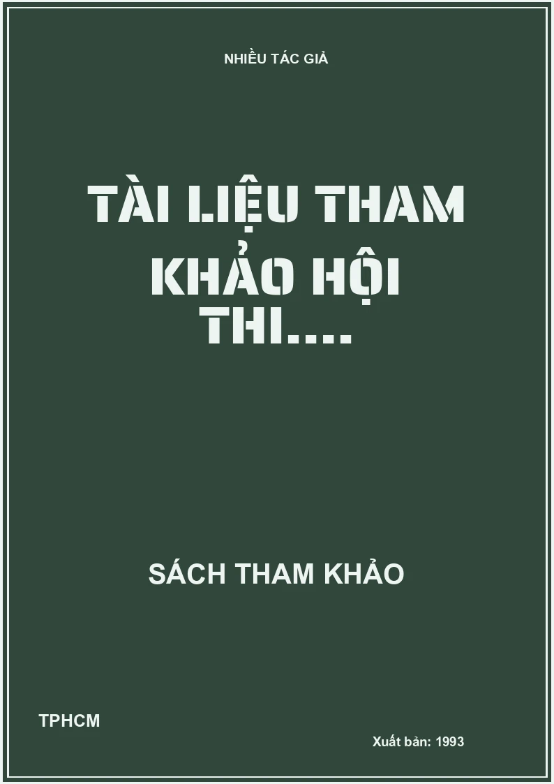 Tài liệu tham khảo hội thi….