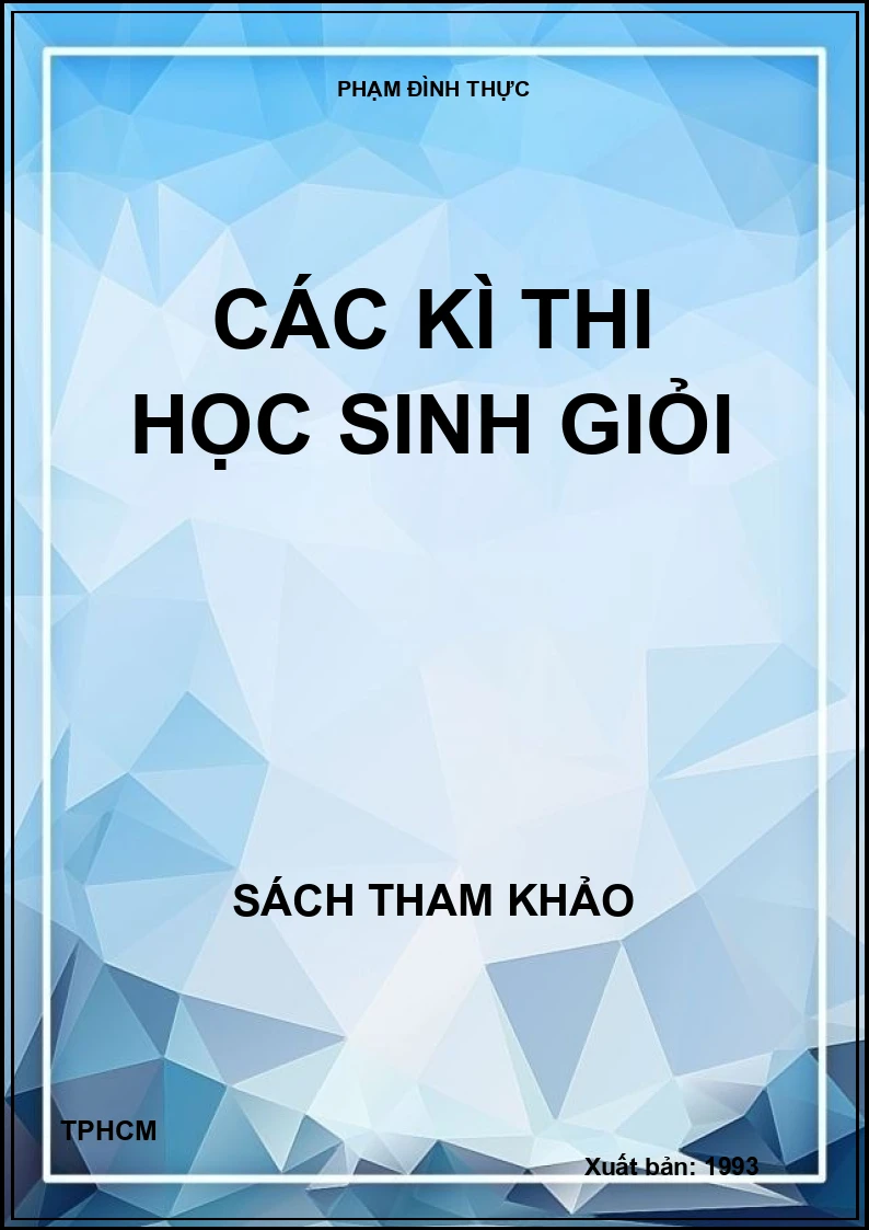 Các kì thi học sinh giỏi