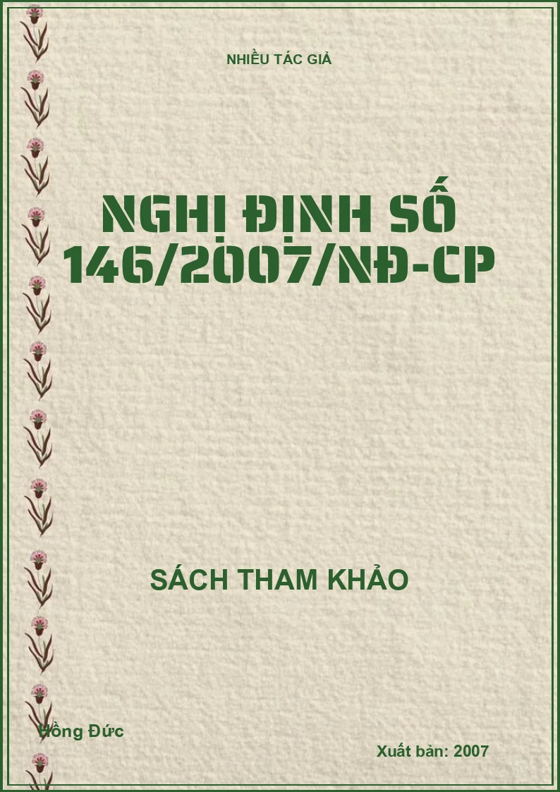 Nghị định số 146/2007/NĐ-CP