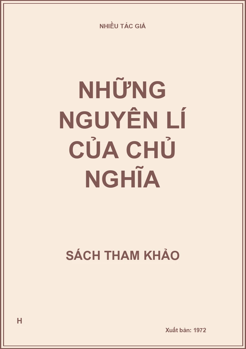 Những nguyên lí của chủ nghĩa