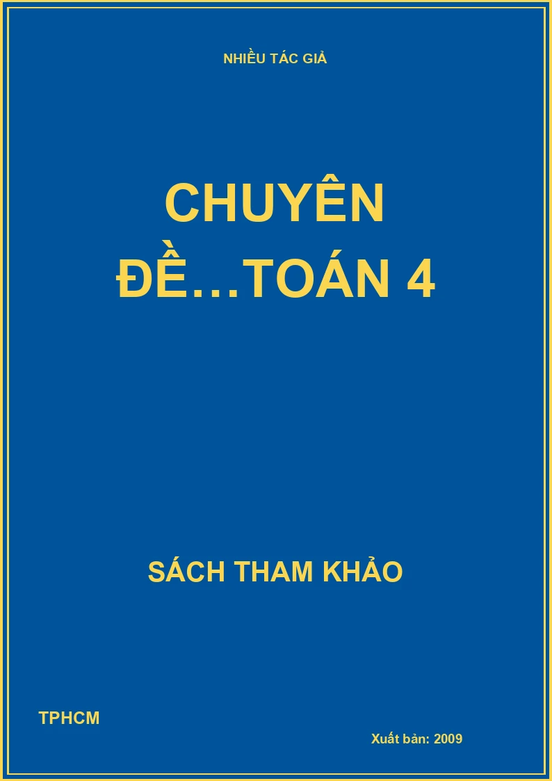 Chuyên đề…toán 4