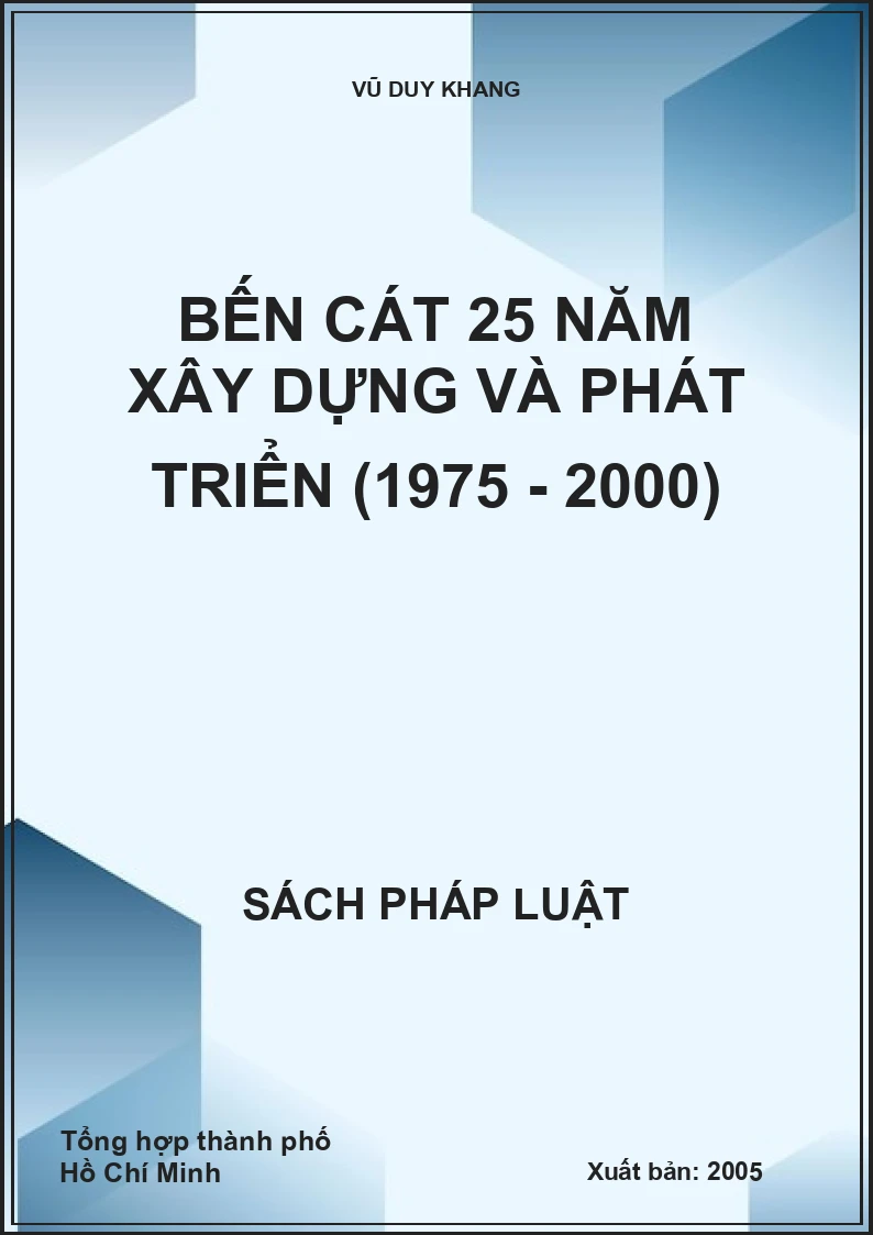 BẾN CÁT 25 NĂM XÂY DỰNG VÀ PHÁT TRIỂN (1975 - 2000)