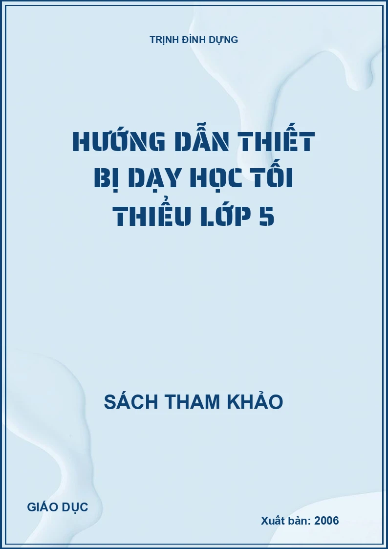 HƯỚNG DẪN THIẾT BỊ DẠY HỌC TỐI THIỂU LỚP 5