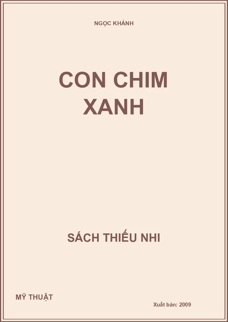 CON CHIM XANH