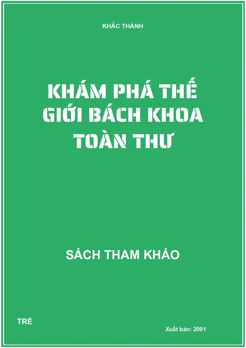KHÁM PHÁ THẾ GIỚI BÁCH KHOA TOÀN THƯ