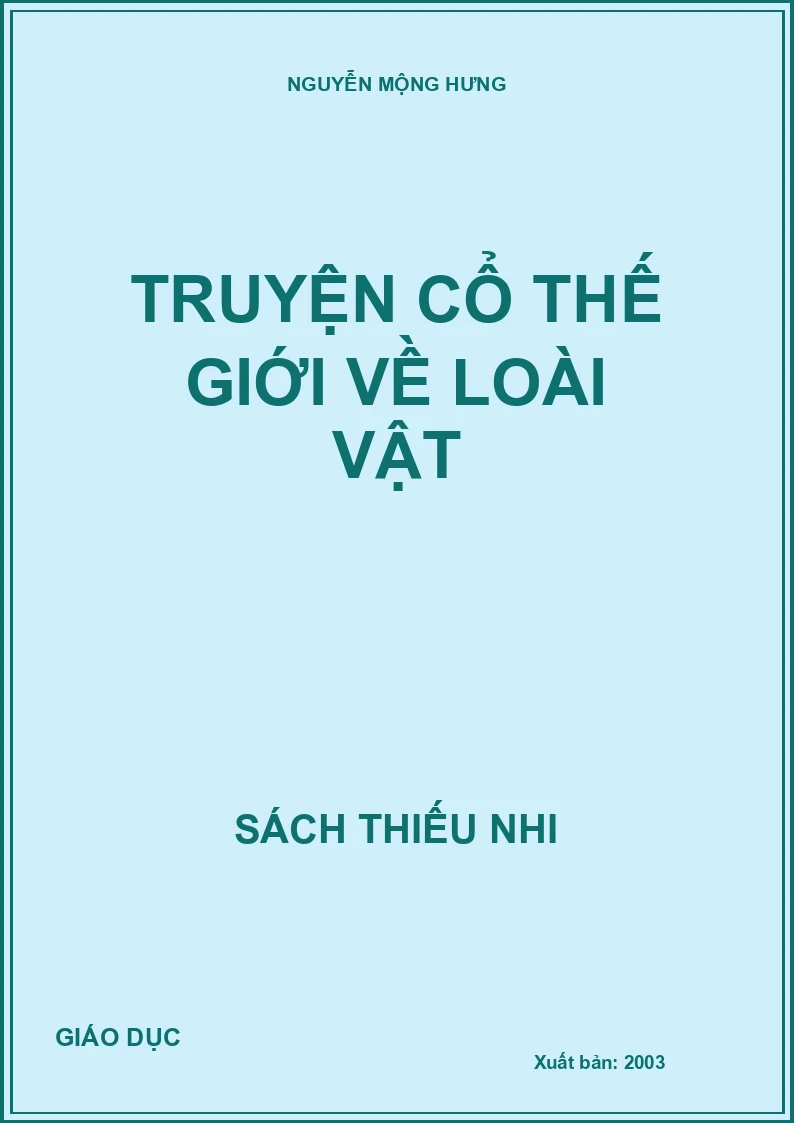 TRUYỆN CỔ THẾ GIỚI VỀ LOÀI VẬT