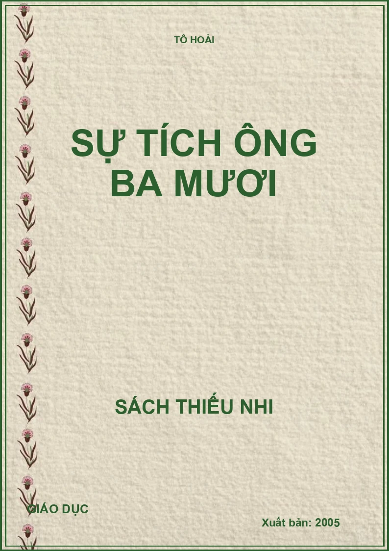 SỰ TÍCH ÔNG BA MƯƠI