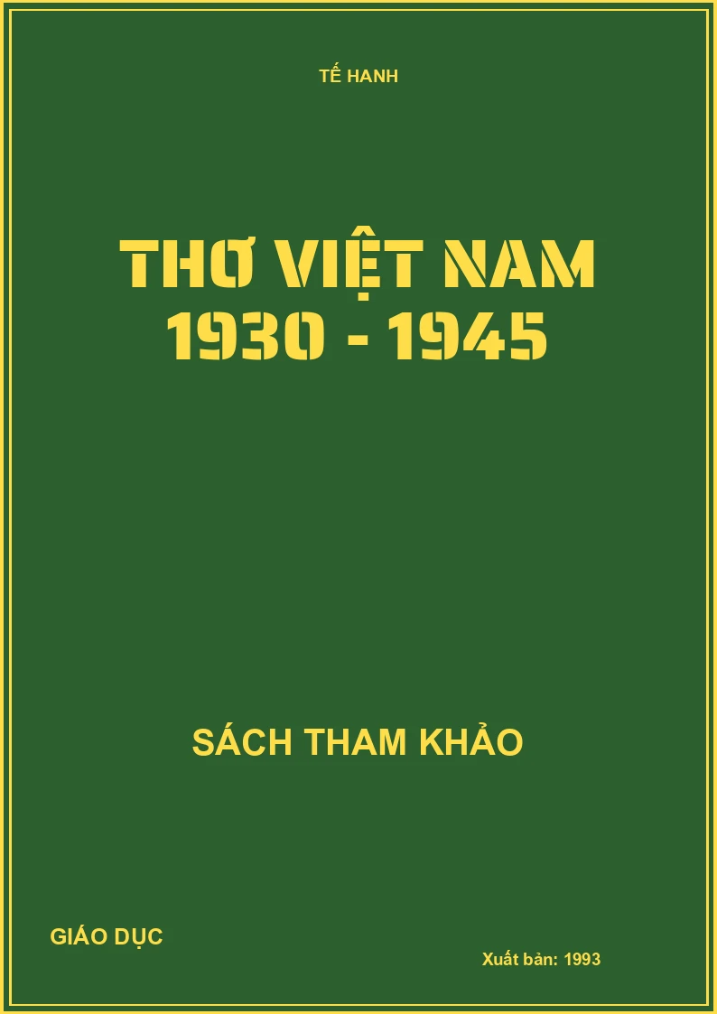 THƠ VIỆT NAM 1930 - 1945