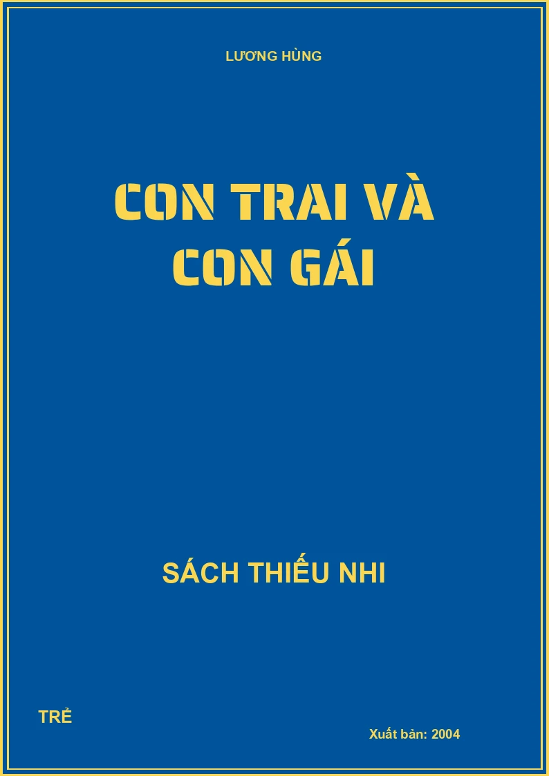 CON TRAI VÀ CON GÁI
