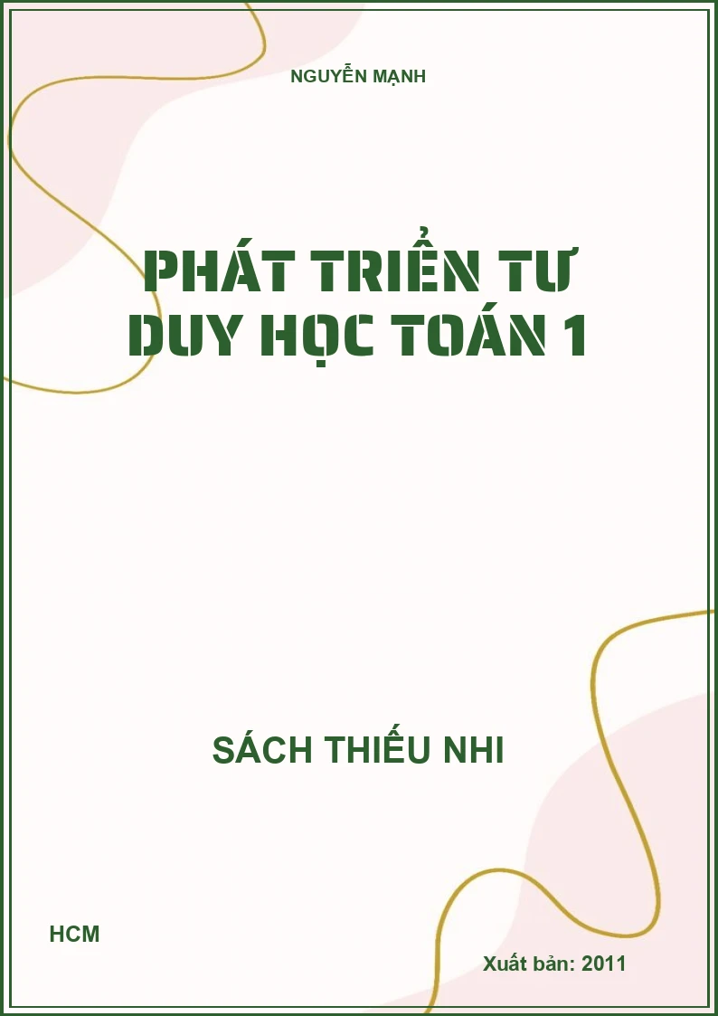 Phát Triển Tư Duy Học Toán 1