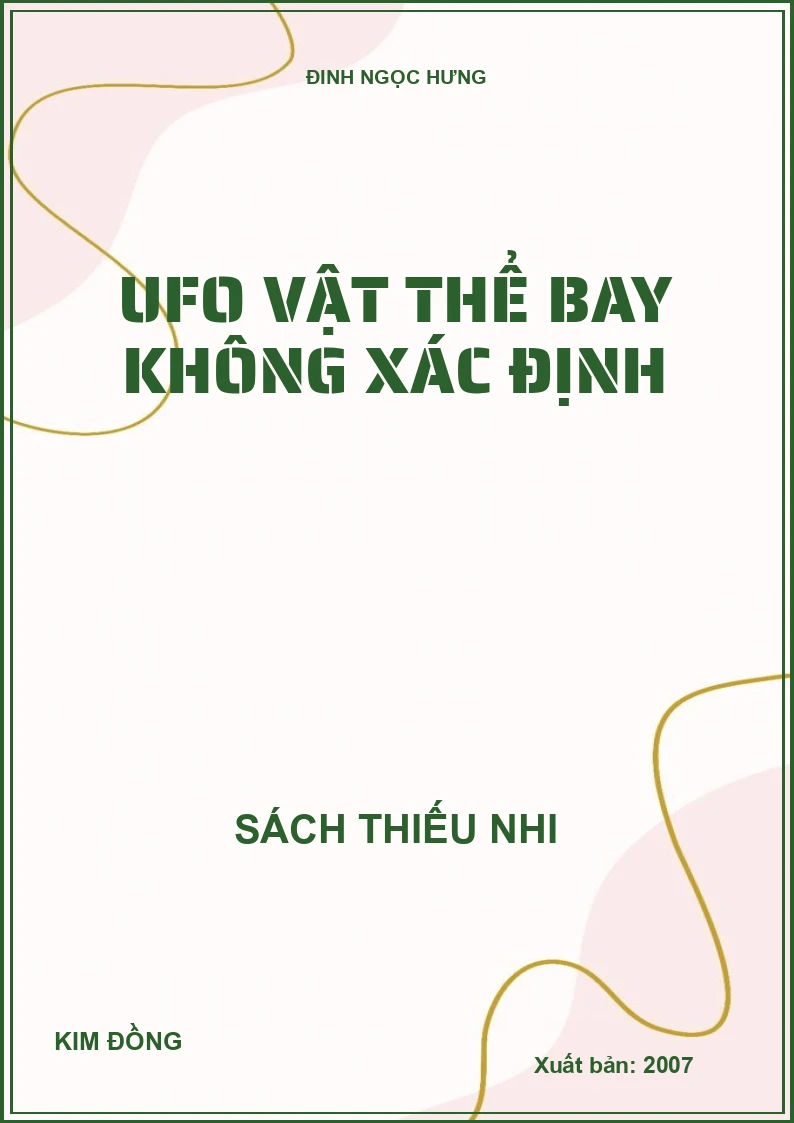 UFO VẬT THỂ BAY KHÔNG XÁC ĐỊNH