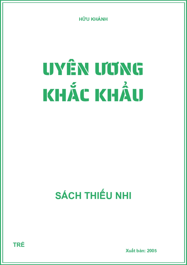 UYÊN ƯƠNG KHẮC KHẨU