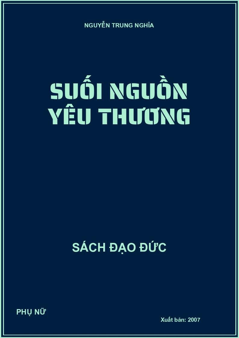 SUỐI NGUỒN YÊU THƯƠNG