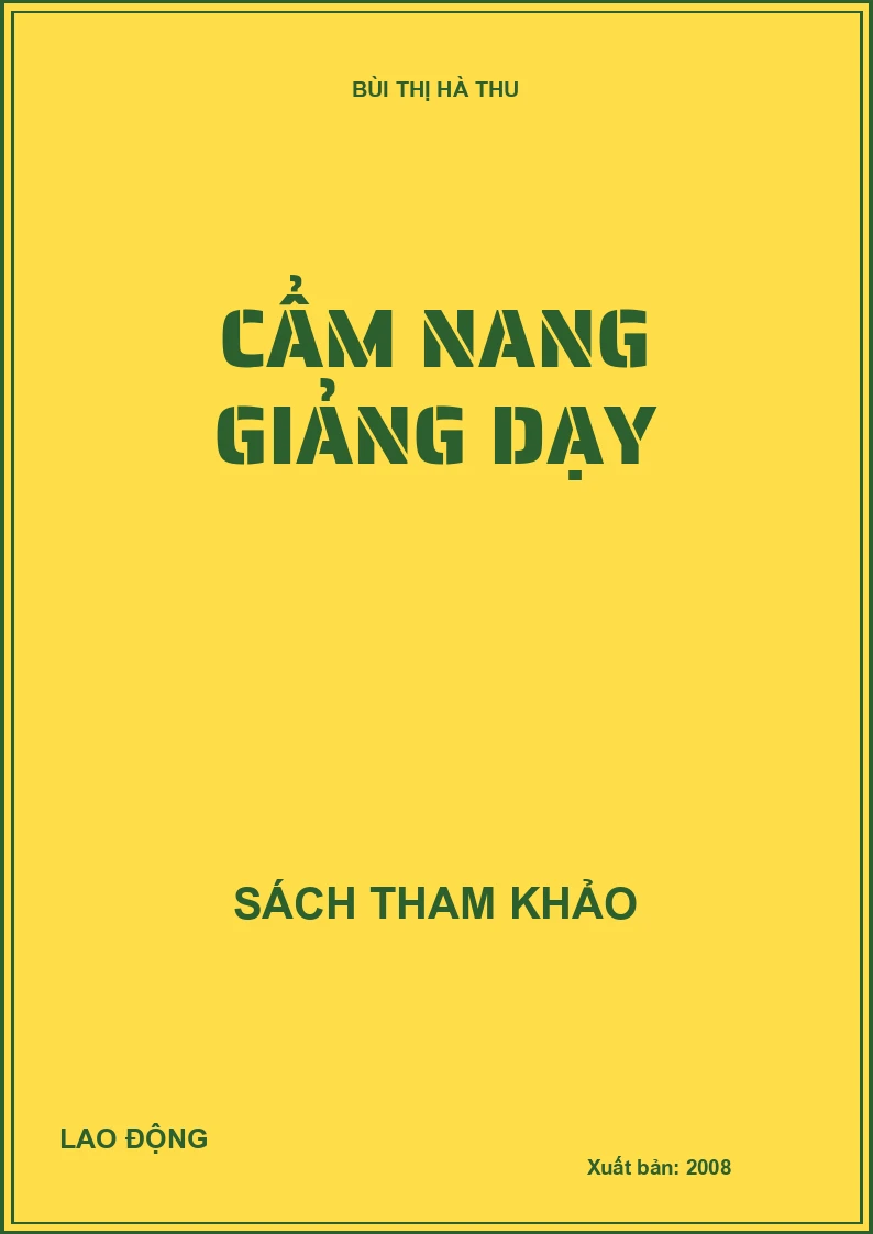 Cẩm Nang Giảng Dạy