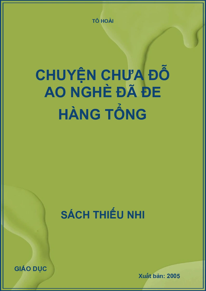 CHUYỆN CHƯA ĐỖ AO NGHÈ ĐÃ ĐE HÀNG TỔNG