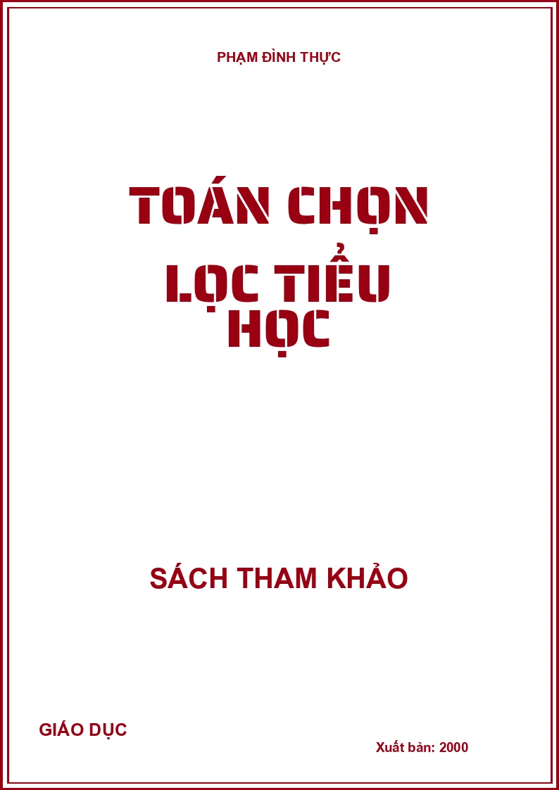 TOÁN CHỌN LỌC TIỂU HỌC