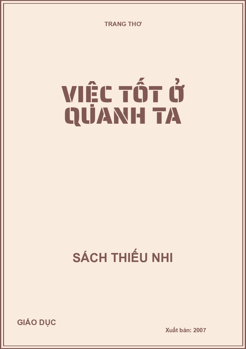VIỆC TỐT Ở QUANH TA