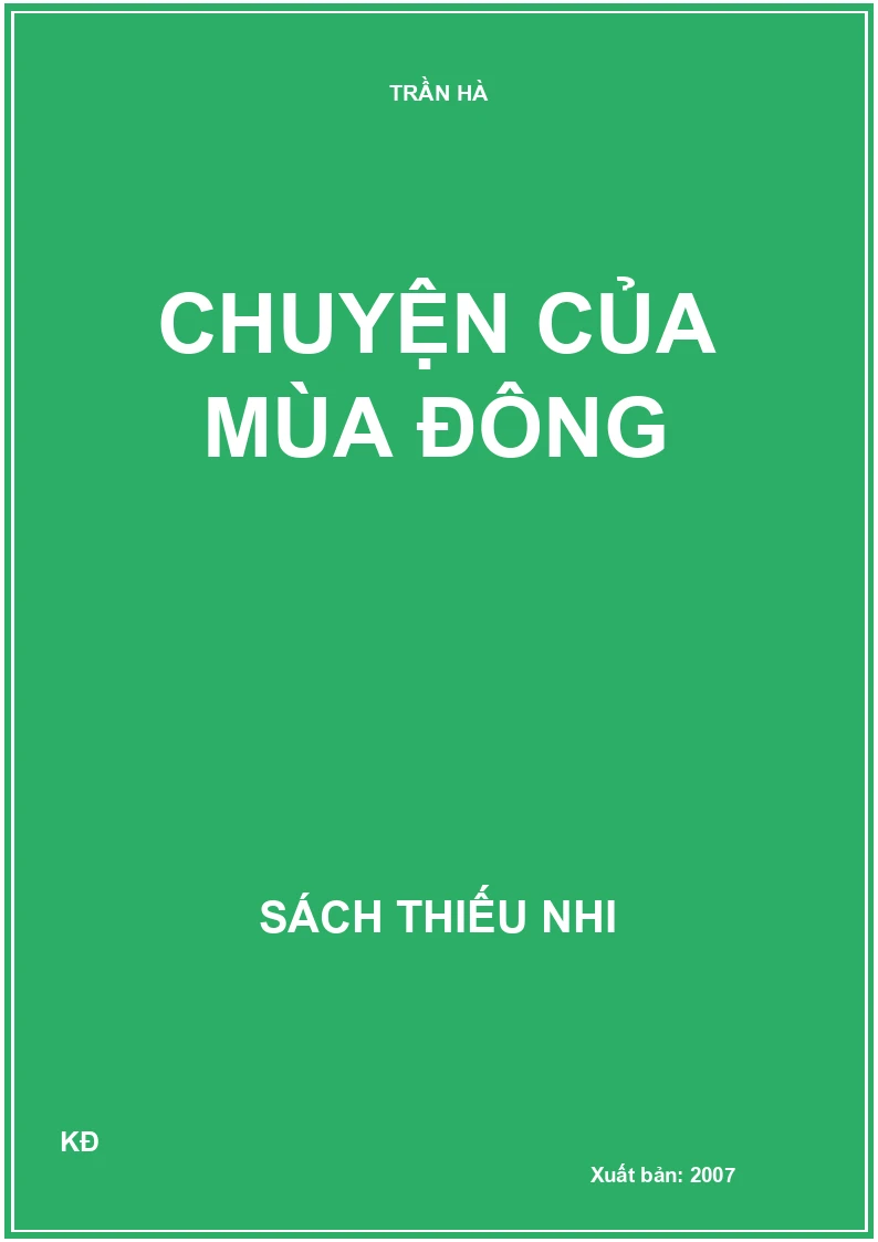 CHUYỆN CỦA MÙA ĐÔNG