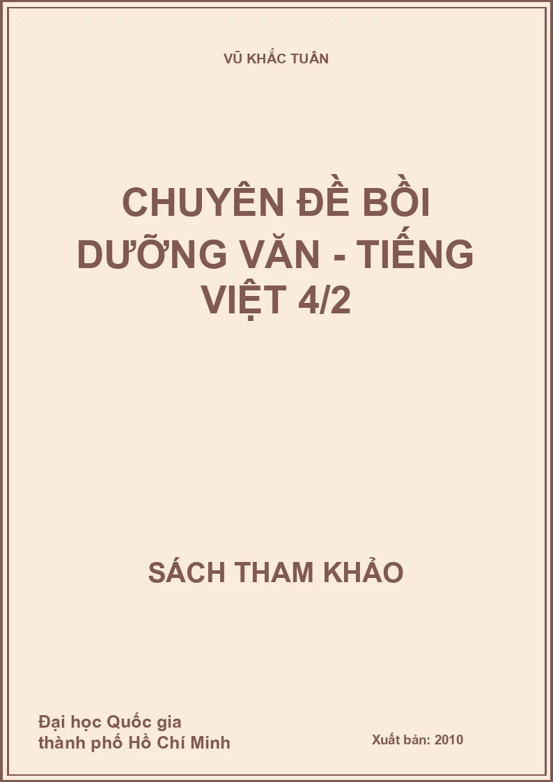 Chuyên Đề Bồi Dưỡng Văn - Tiếng Việt 4/2