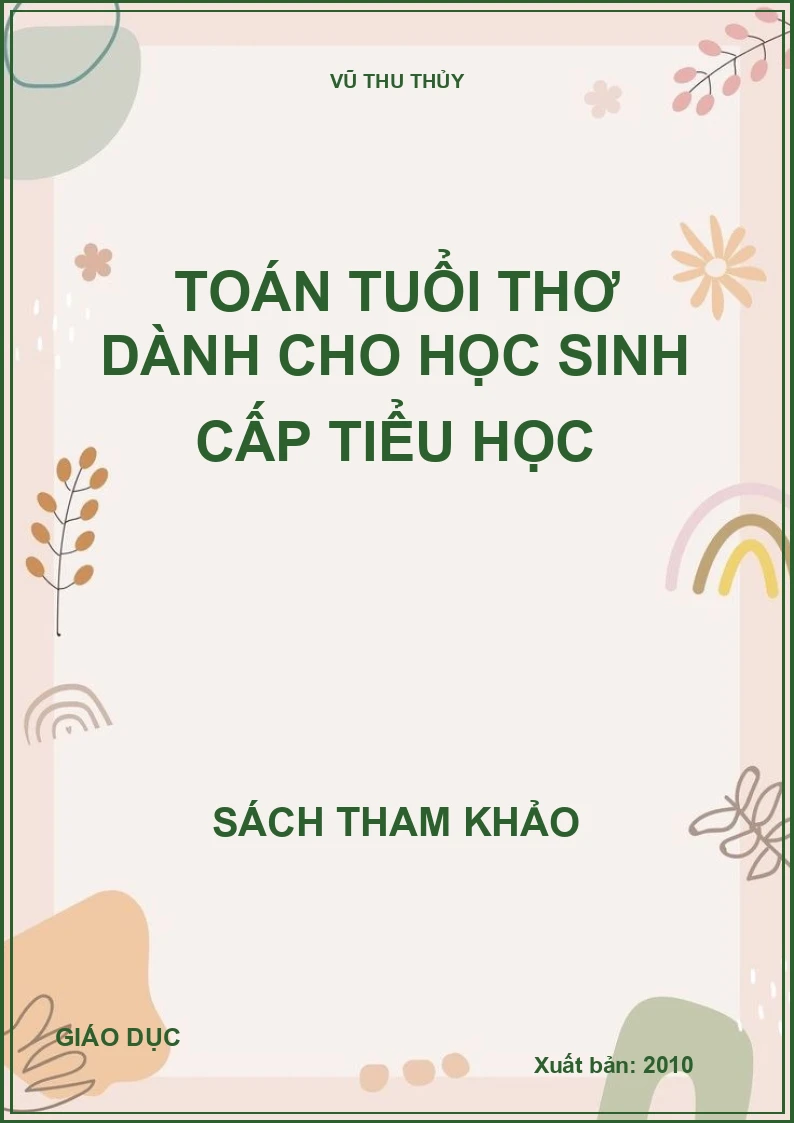 TOÁN TUỔI THƠ DÀNH CHO HỌC SINH CẤP TIỂU HỌC