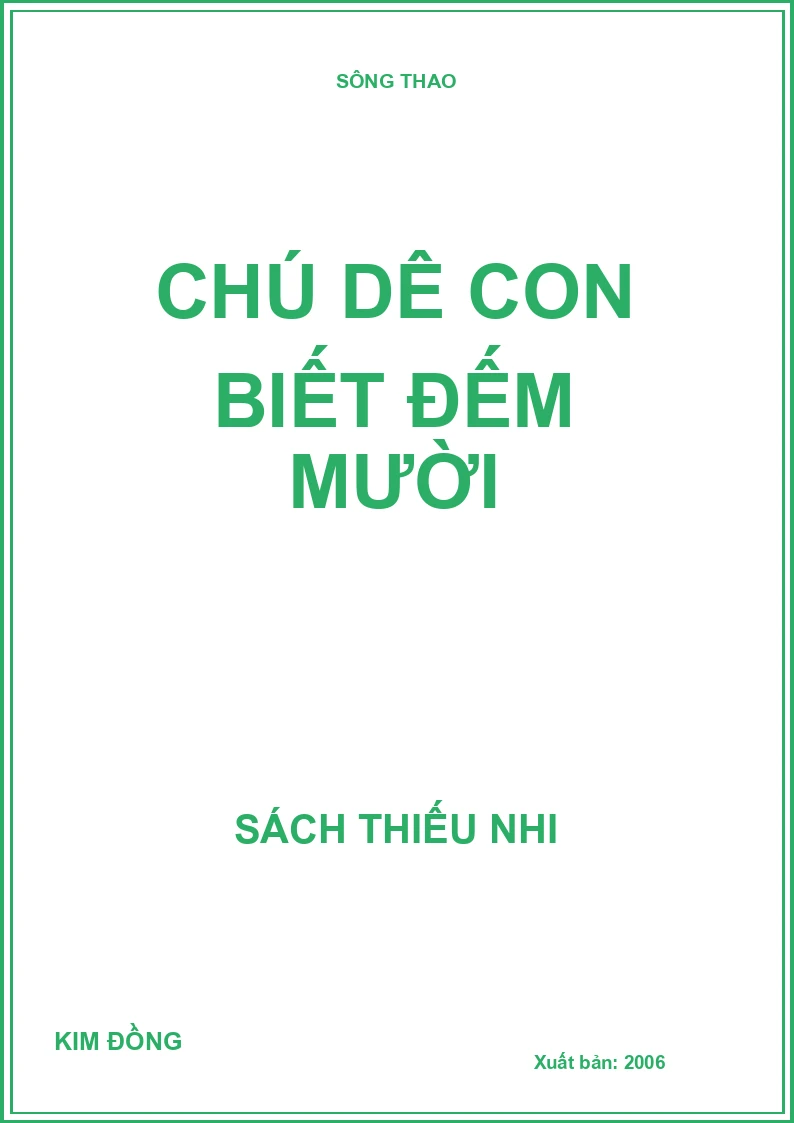 CHÚ DÊ CON BIẾT ĐẾM MƯỜI