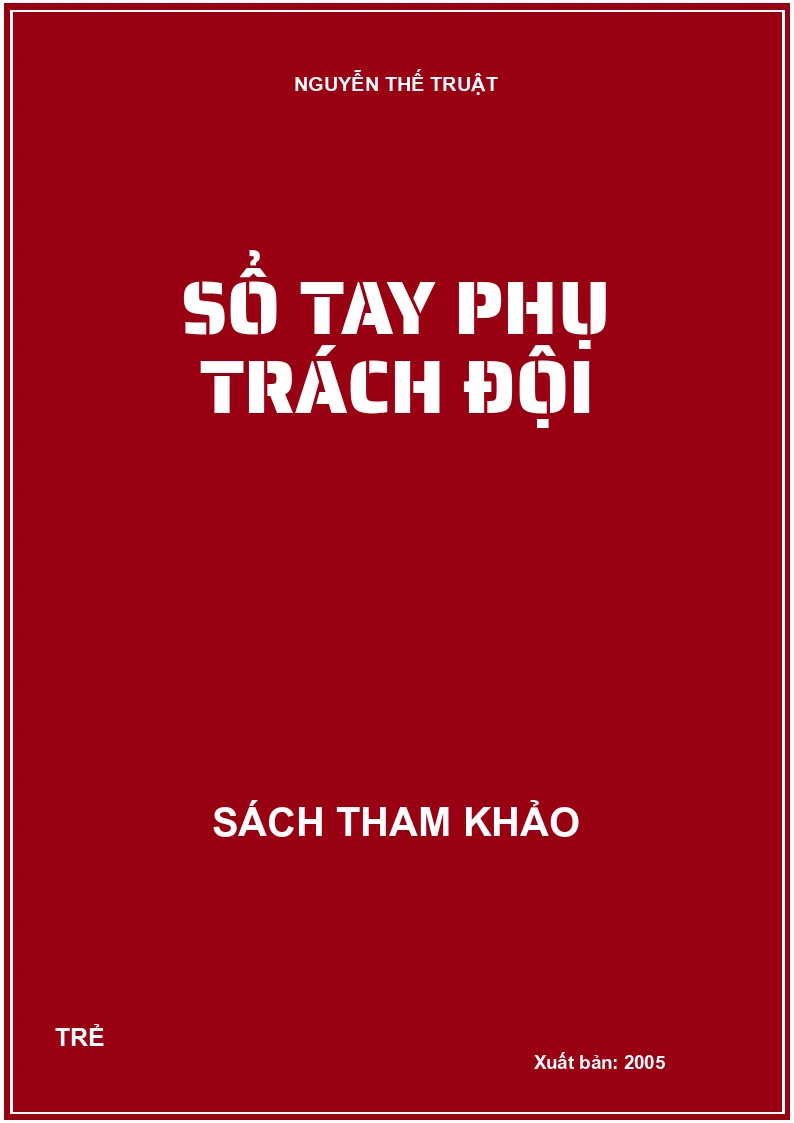 SỔ TAY PHỤ TRÁCH ĐỘI