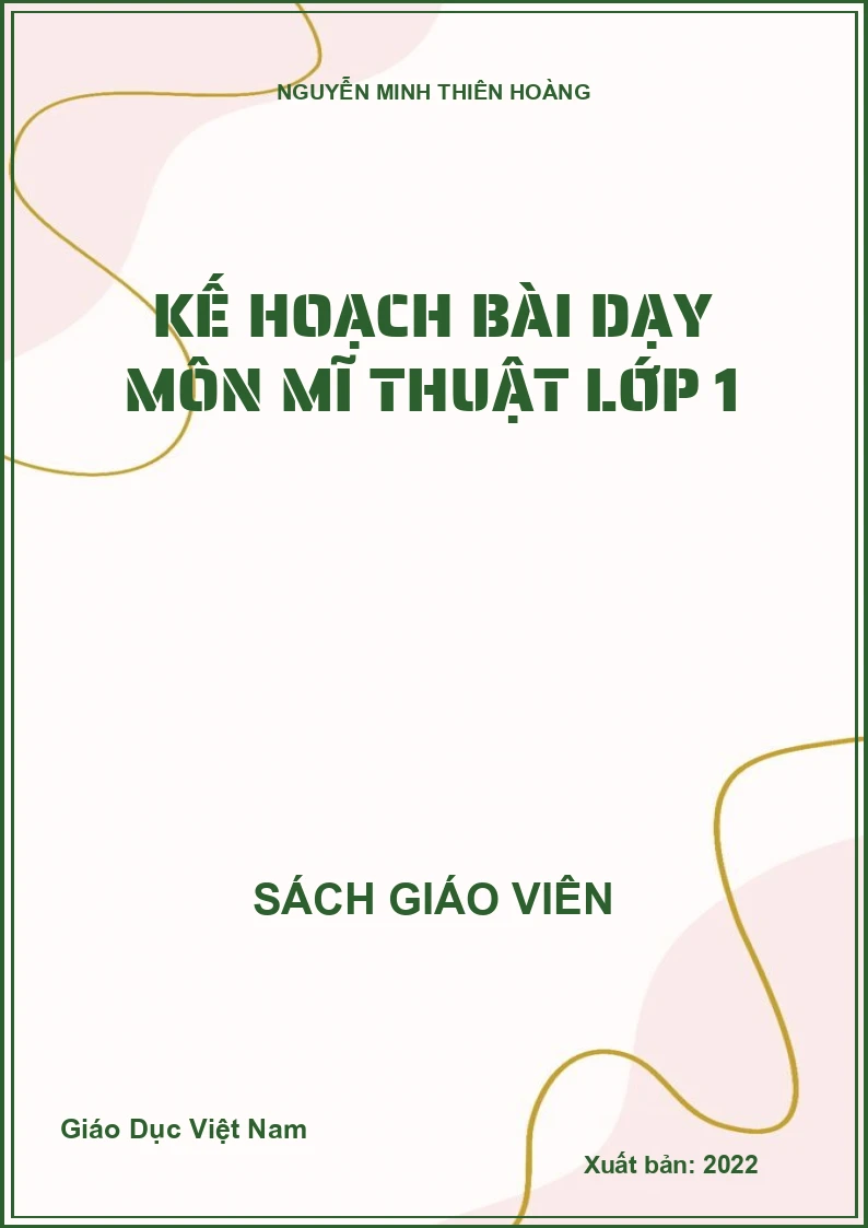 Kế hoạch bài dạy môn Mĩ thuật lớp 1