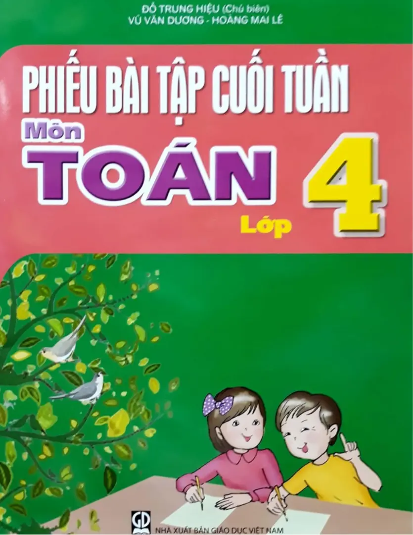 Phiếu bài tập cuối tuần Toán 4