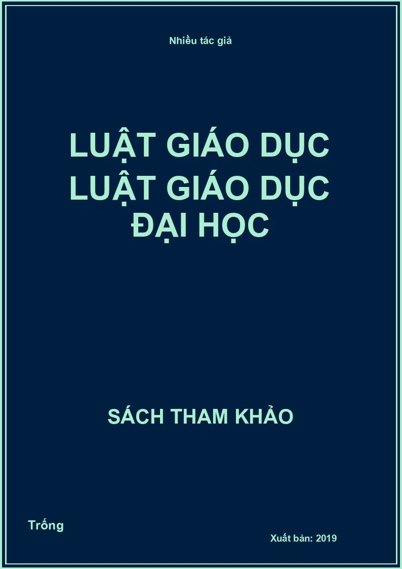 Luật Giáo dục Luật Giáo dục đại học