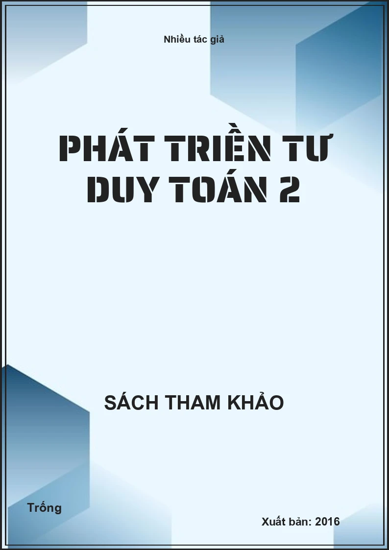 Phát triển tư duy Toán 2