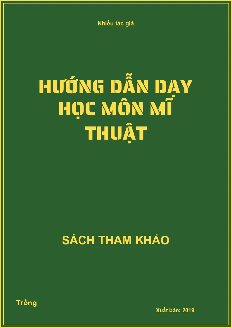 Hướng dẫn dạy học môn Mĩ thuật