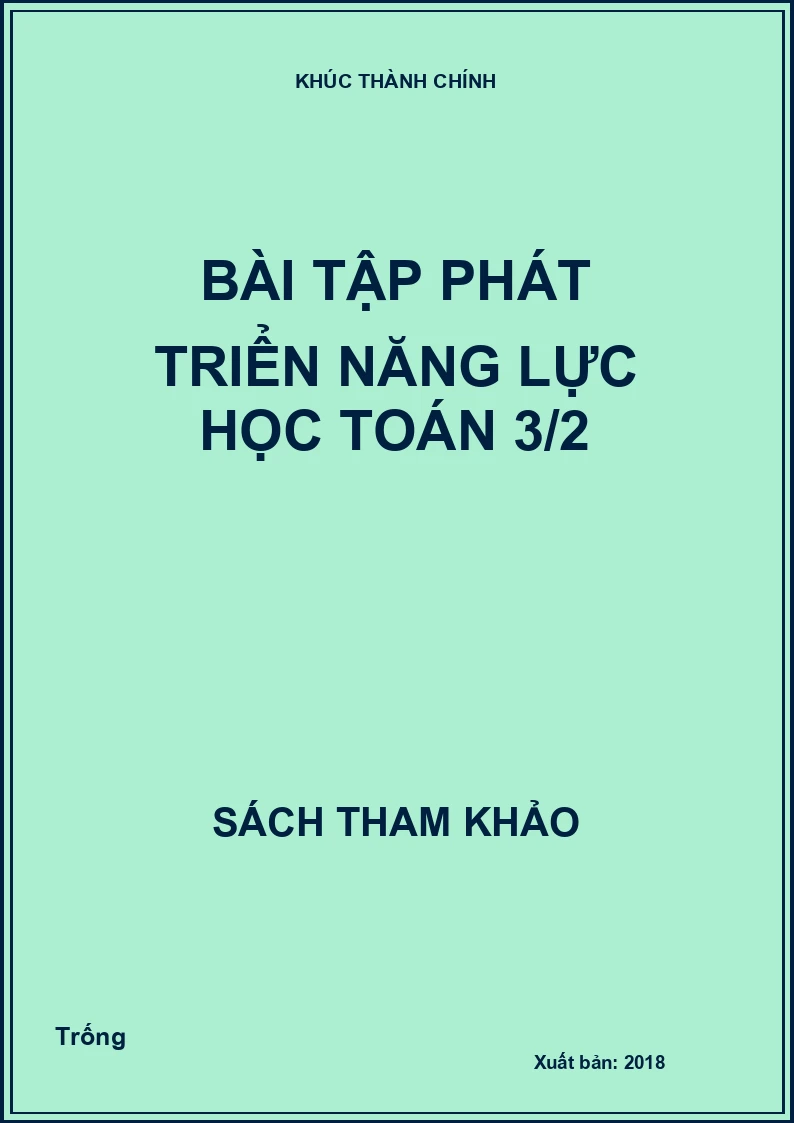 Bài tập phát triển năng lực học Toán 3/2