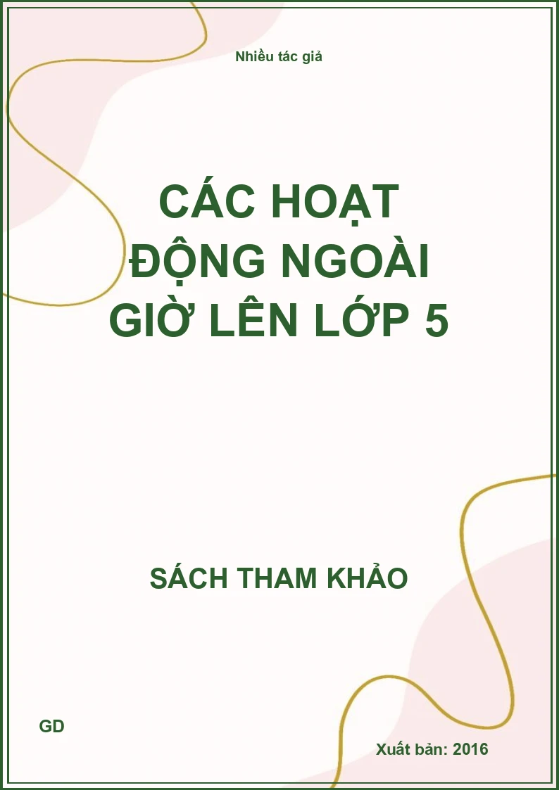 Các hoạt động ngoài giờ lên lớp 5