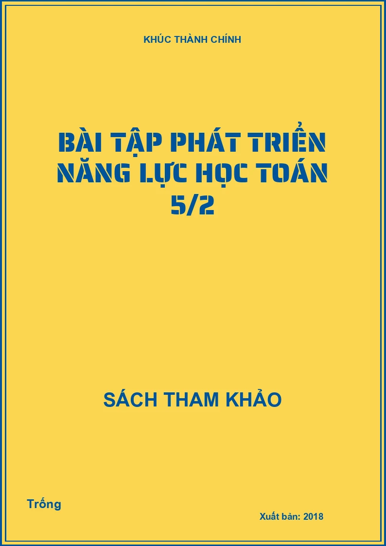 Bài tập phát triển năng lực học Toán 5/2