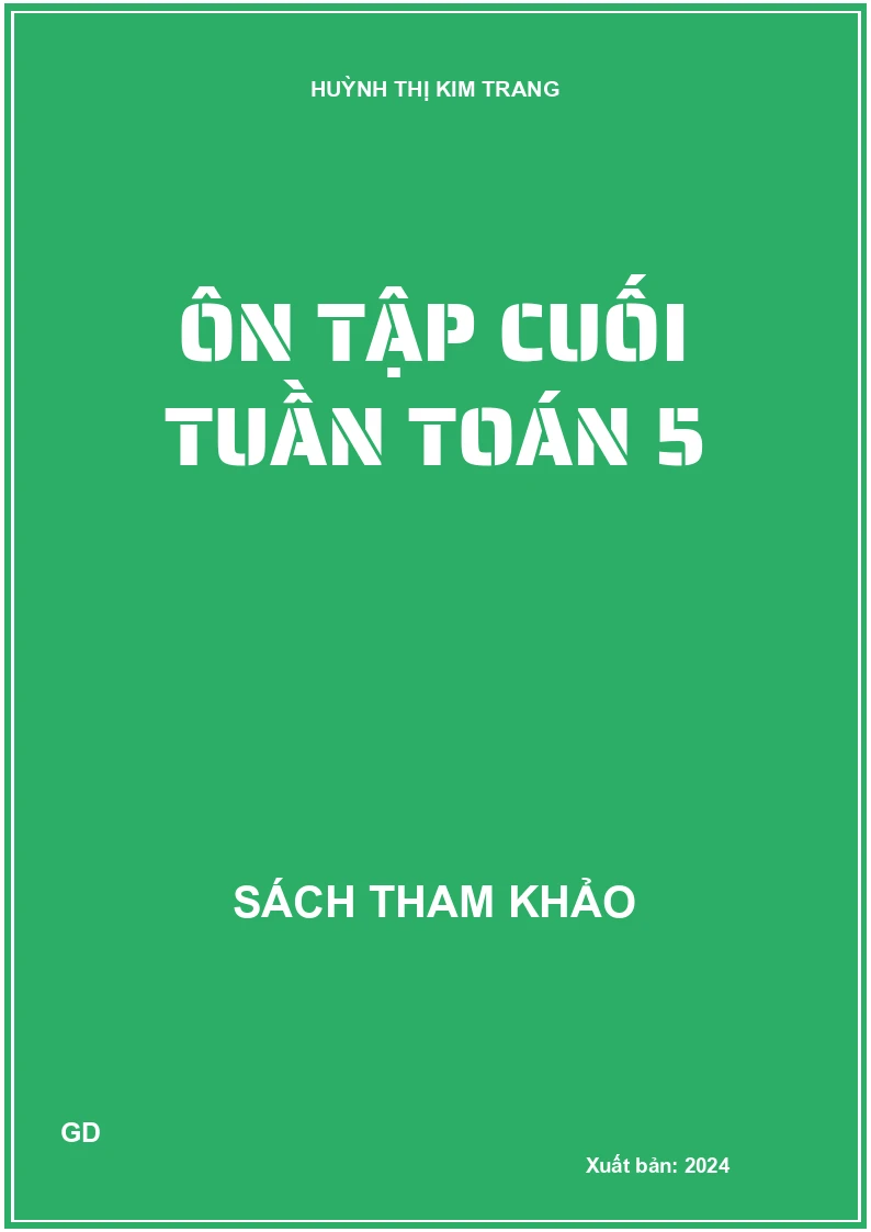 Ôn tập cuối tuần Toán 5