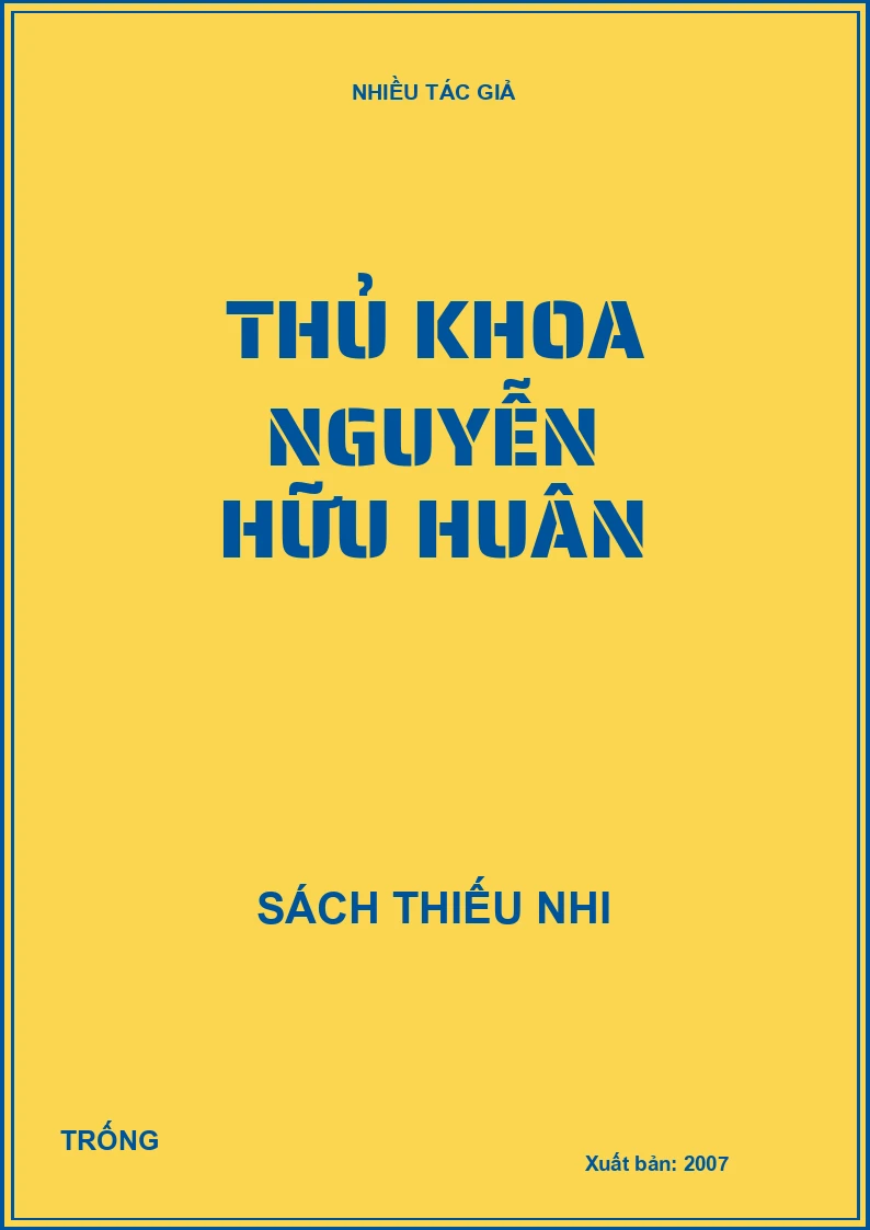 Thủ khoa Nguyễn Hữu Huân