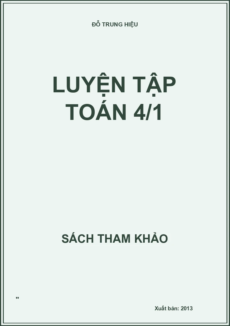 Luyện tập Toán 4/1