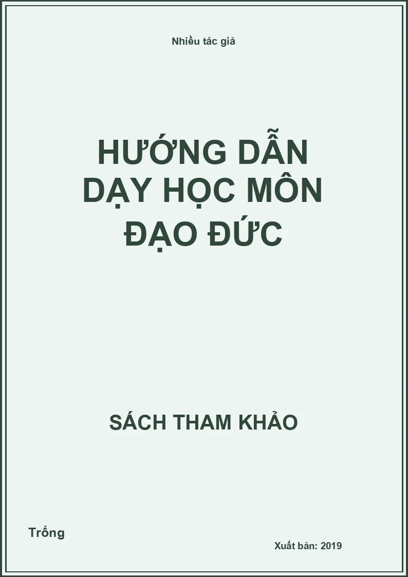 Hướng dẫn dạy học môn Đạo đức