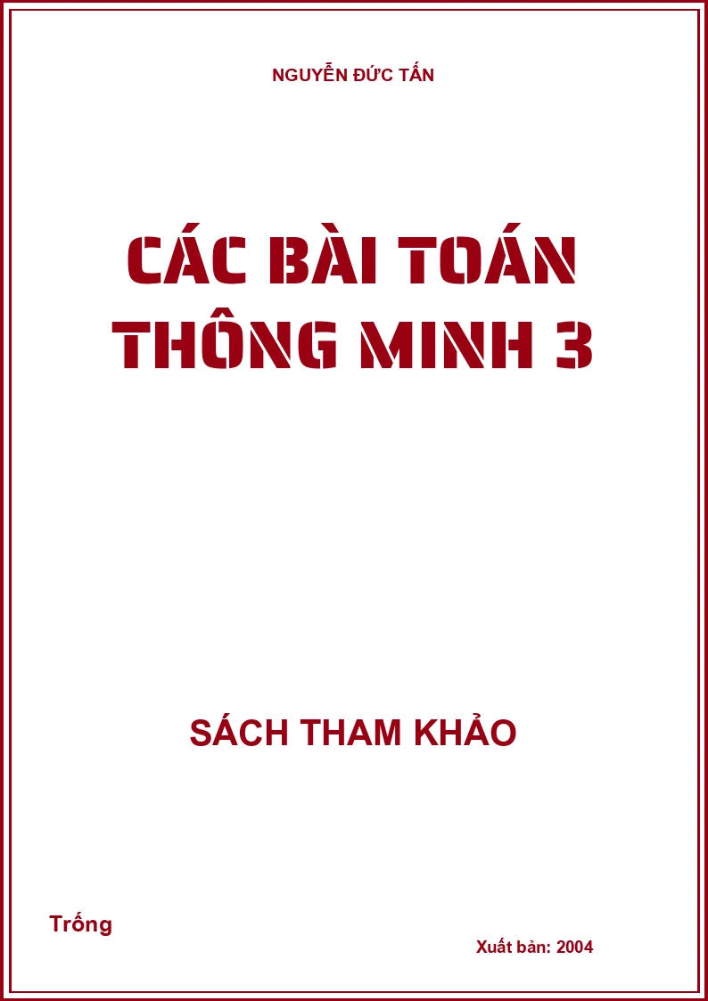 Các bài toán thông minh 3