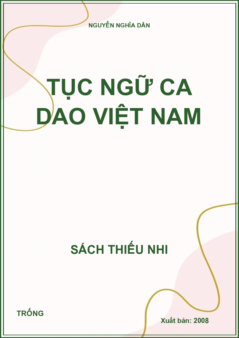 Tục ngữ ca dao Việt Nam