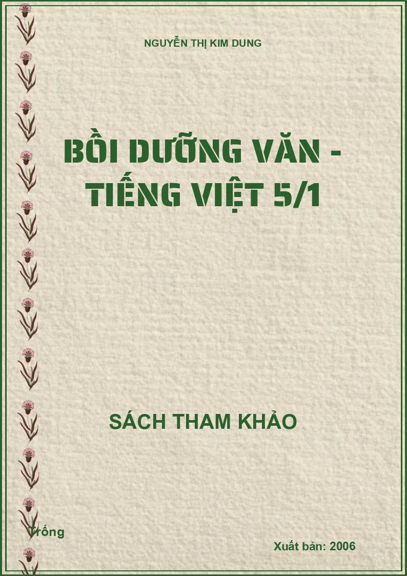 Bồi dưỡng văn - Tiếng Việt 5/1