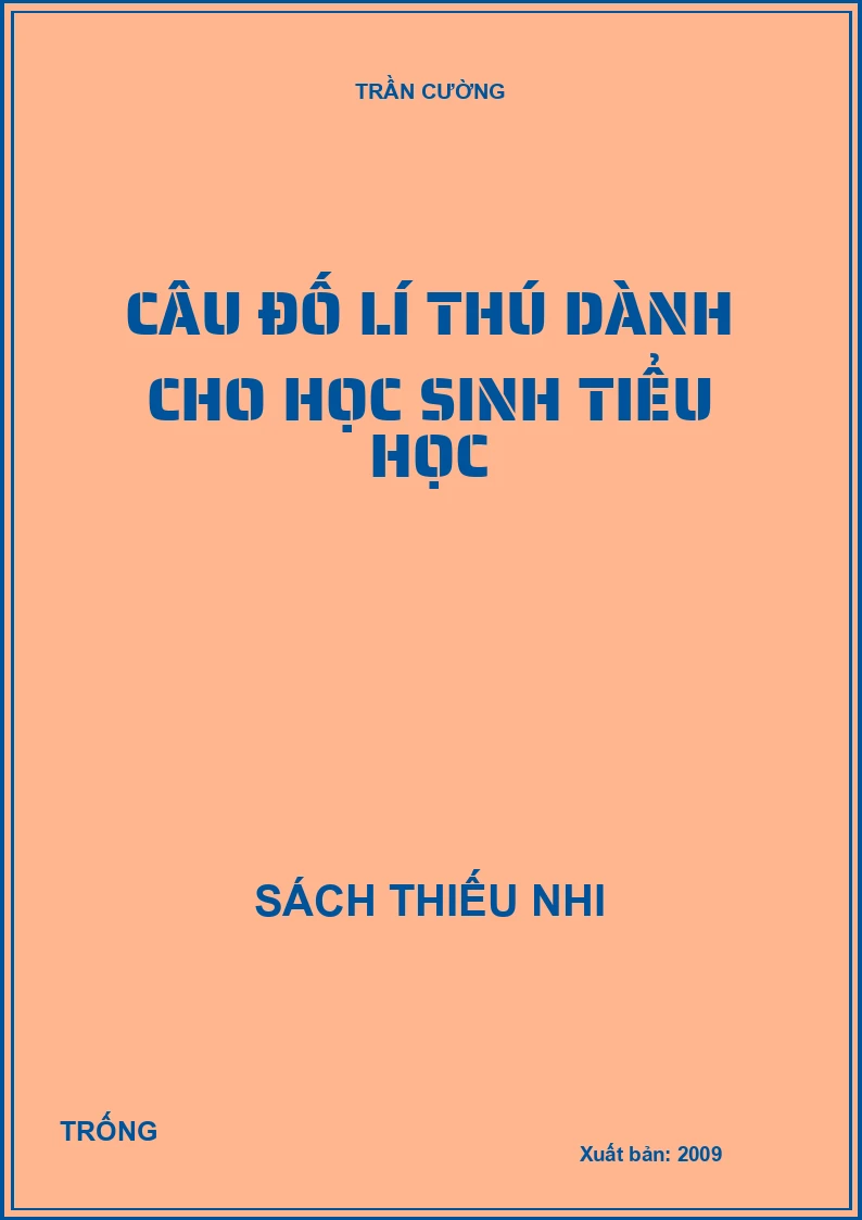 Câu đố lí thú dành cho học sinh tiểu học