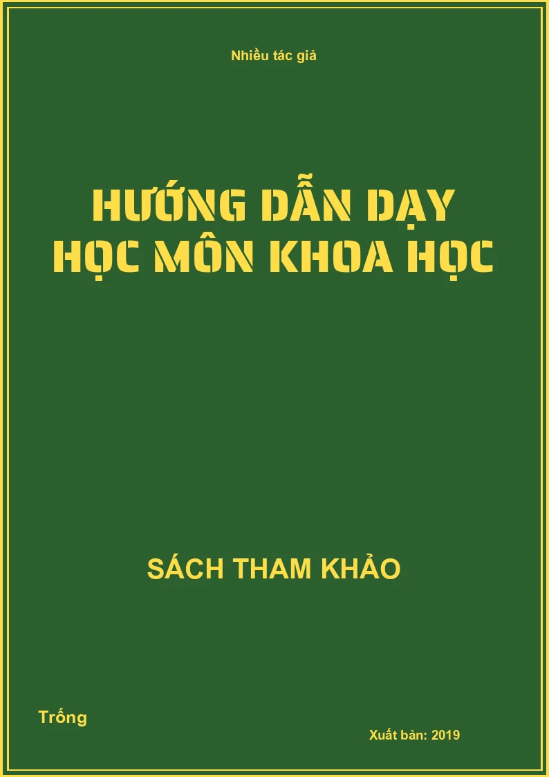 Hướng dẫn dạy học môn Khoa học