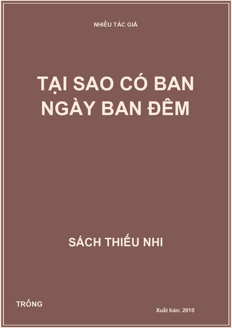 Tại sao có ban ngày ban đêm