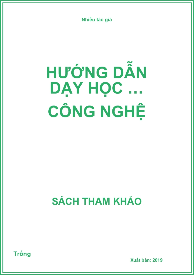 Hướng dẫn dạy học … Công nghệ